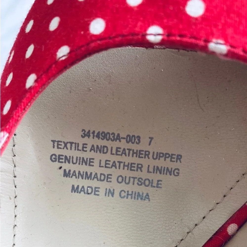 NWOT red polka dot stiletto Heels Peeptoe Slingbacks SIZE 7 AU - Picture 11 of 14